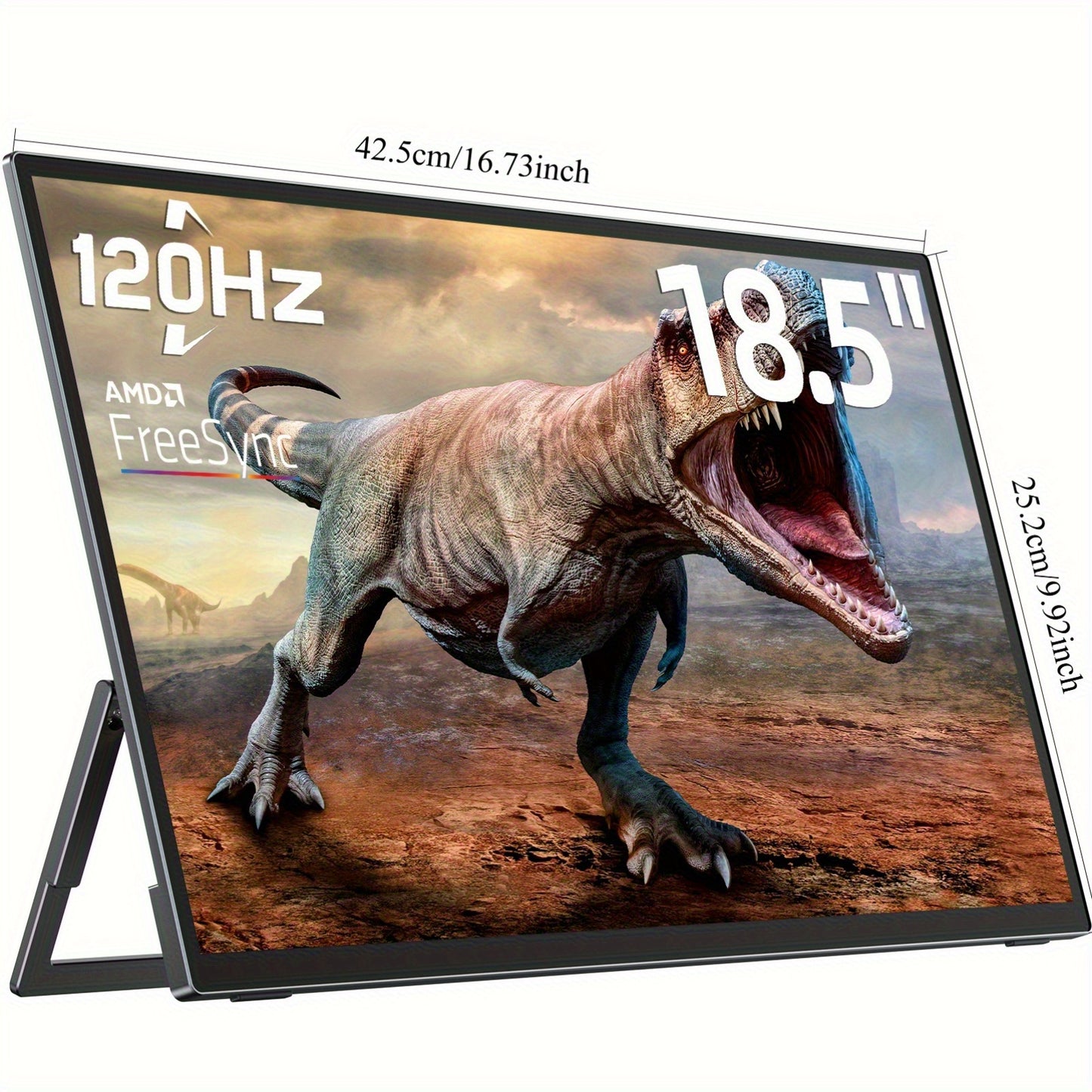 Monitor – Gaming Monitor – USB-C Scherm – Full HD Scherm – Portable Monitor – 18.5 Inch - 120Hz Verversingssnelheid – FreeSync Ondersteuning – sRGB Kleurruimte – VESA Bevestiging – Kantelbare Standaard