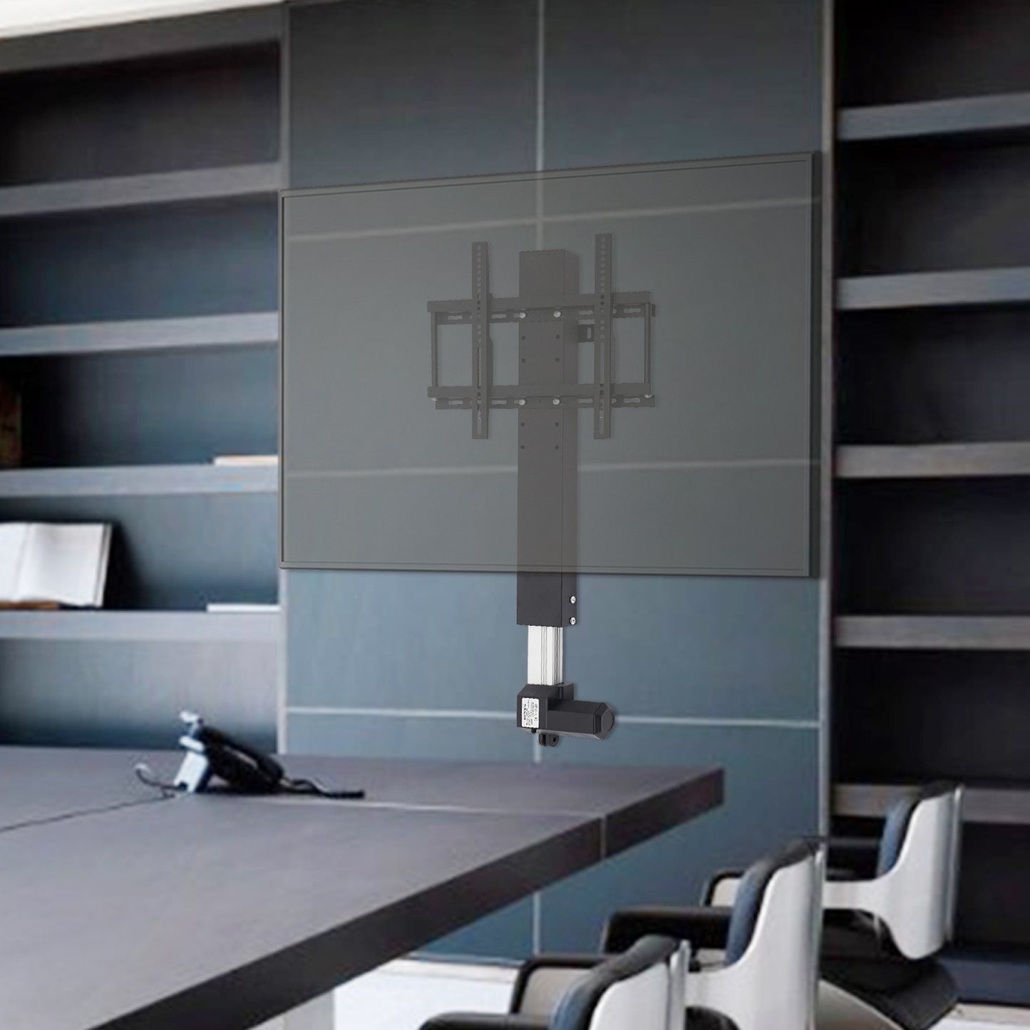 Motorized TV Lift – Elektrische TV Stand – Verstelbare TV Beugel – Automatische TV Hefstandaard – TV Verhoger – Tot 50 kg Draagkracht – Hoogte Verstelbaar 98-168 cm