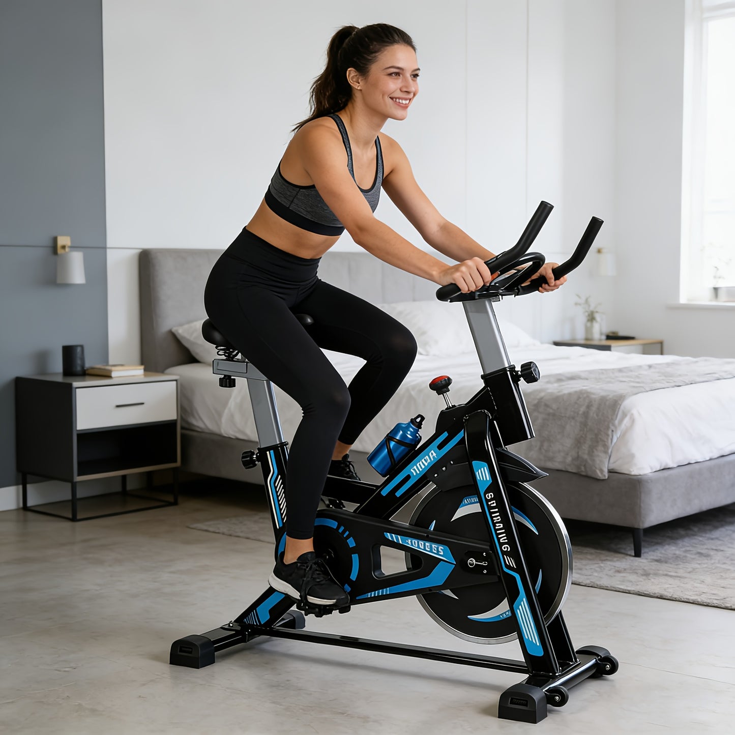 1 Leg Trainer | Glute Trainer | Stable Pedals with Padded Support | Indoor Endurance Cardio | Compact Design | Apartment Essential | Unisex | Iron