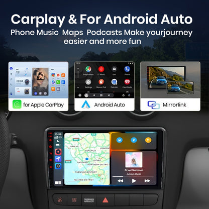Multimedia Autoradio – Android Autoradio – Touchscreen Radio – CarPlay Radio – GPS Navigatie – 9 Inch IPS Scherm – Draadloos CarPlay & Android Auto – 4GB RAM 64GB Opslag