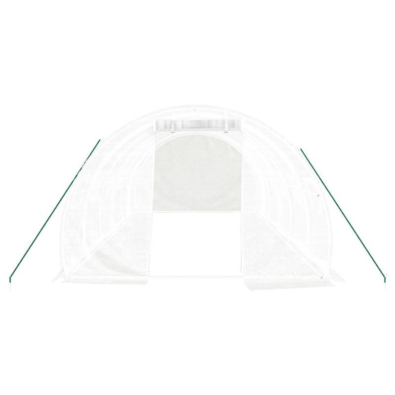 Kas – Serre – Tuinkas – Kweekkas – Bianco Variant – Stevig Wit Stalen Frame – Ruim 18 m² - 6x3x2 m