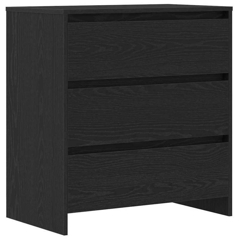 Sideboard 2pcs black 70 x 41 x 75cm wood material Practical, simple design, Entryway Cabinet, Dining Room Sideboard, Sleek Sideboard, Contemporary Storage, Sturdy Sideboard, Durable Wood, Compact Sideboard, Practical Storage