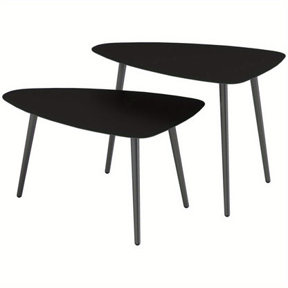 Buiten Tafel – Bijzettafel – Tuin Tafeltje – Balkon Tafel – Zwarte Metalen Tafels – Weerbestendig – Verstelbare Voetjes