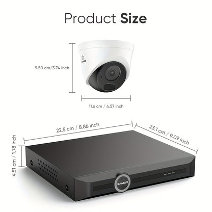 Beveiligingsset – 2K Camera’s – Bewakingscamera – NVR Beveiliging – CCTV Systeem – 4 Camera’s – 2TB Opslag – Nachtzicht 30m – Audio Opname