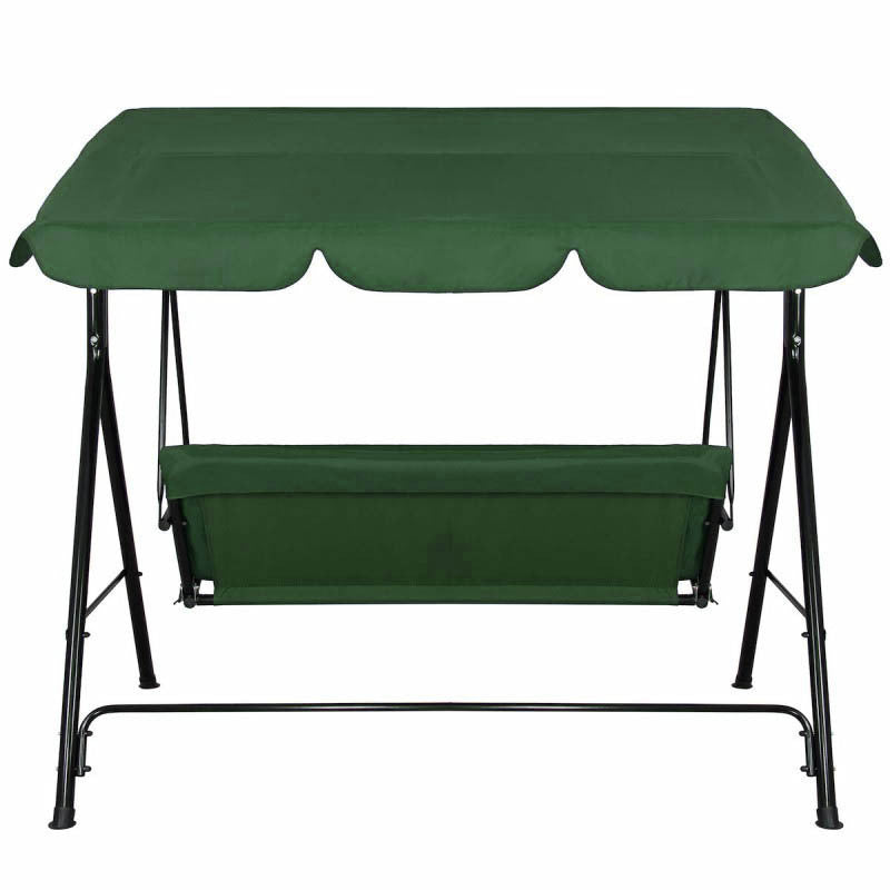 Tuinschommel – Schommelbank – Tuinbank – Schommelstoel – Buitenbank – 3-Persoons – Gepoedercoat Stalen Frame – Verstelbare Zonnekap