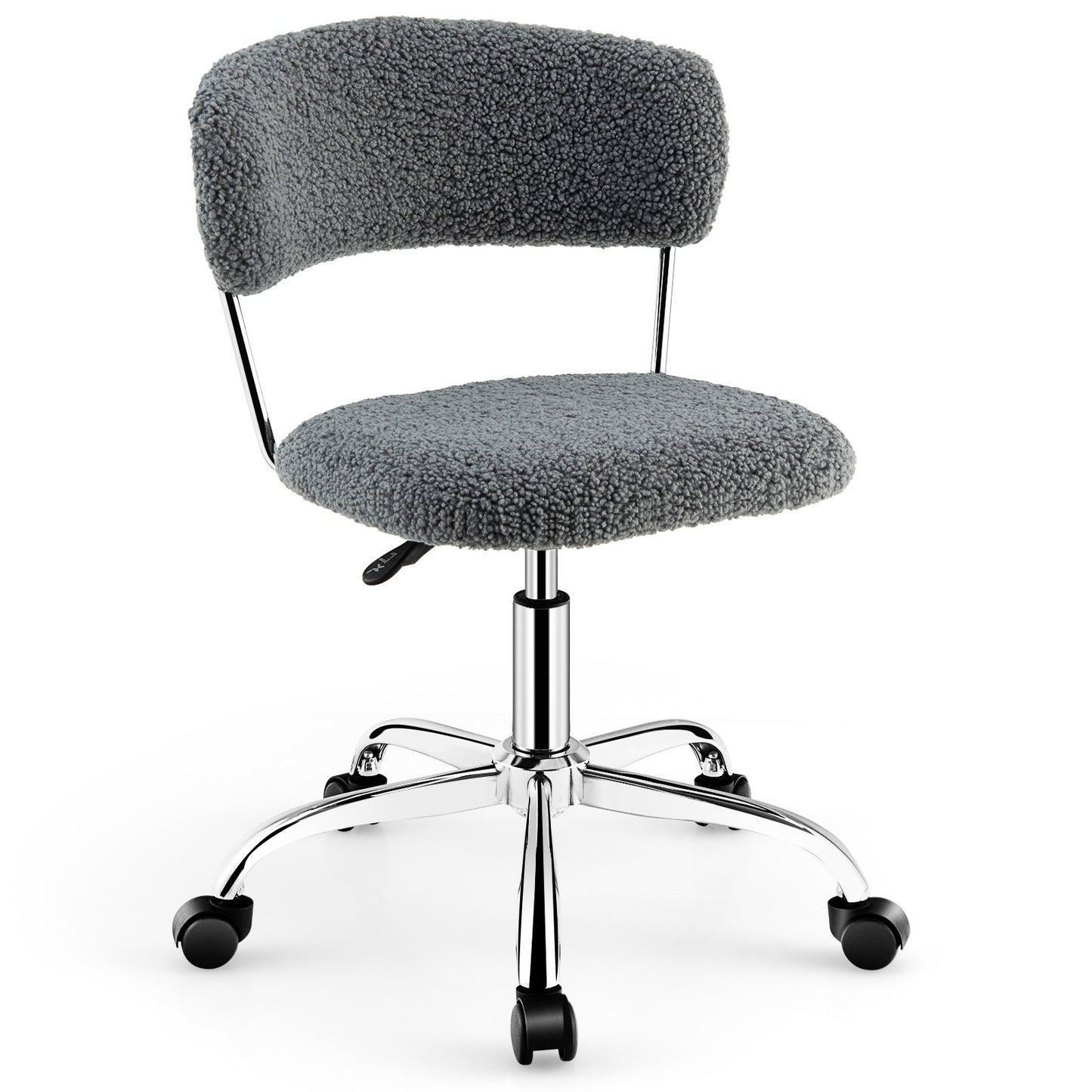 Bureaustoel – Office Chair – Gamestoel – Draaistoel – Bureaukruk – Verstelbare hoogte – Sherpa Bekleding Grijs