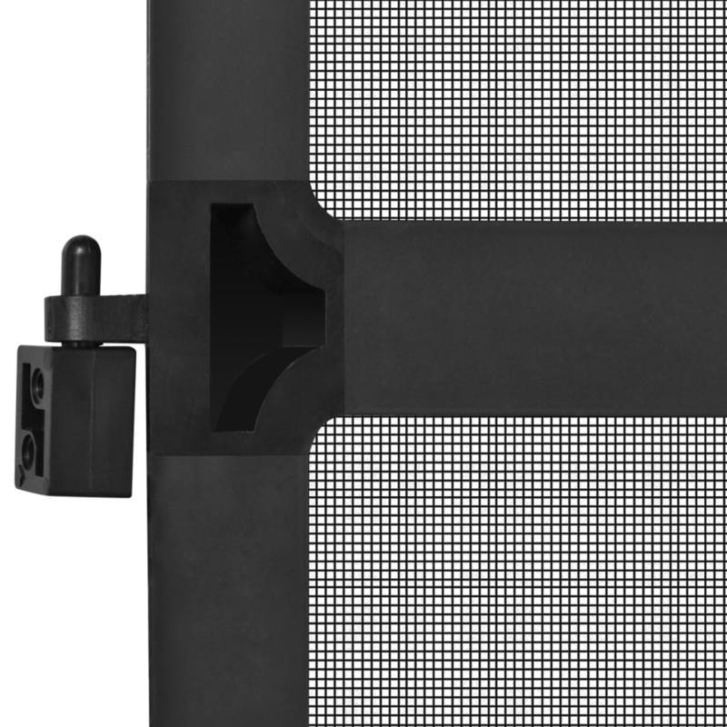Hor – Deurhor – Insectenhor – Horrengaas – Hordeur – Antraciet Kleur – 120x240 Cm – Metaal Frame