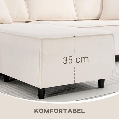 Modern Sofa, Easy to Assemble, Thick and Comfortable Futon Sofa, Suitable for Living Room/ Bedroom/ Office/ Apartment