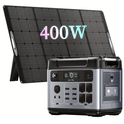 Noodstroomvoorziening – Draagbare Powerstation – Stroomgenerator – Powerbank – Generator – 2048Wh LiFePO4 Batterij – 4x 2400W AC Uitgang – Snelladen 1 Uur – Zonne-energie Compatibel