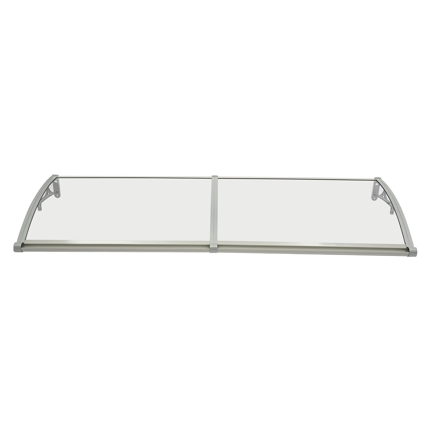 Transparante Boogvormige Overkapping – Balkonoverkapping – Raamluifel – Fietsenstalling – Voordeurbescherming – Aluminium Frame – UV-Bestendig Dak – 200x60 cm