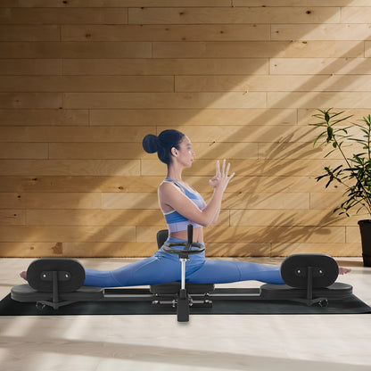 Beenspreader – Beenstreker – Stretchapparaat – Flexibiliteitstrainer – Spiertrainer – Zwart – Verstelbaar ontwerp – Stevig stalen frame