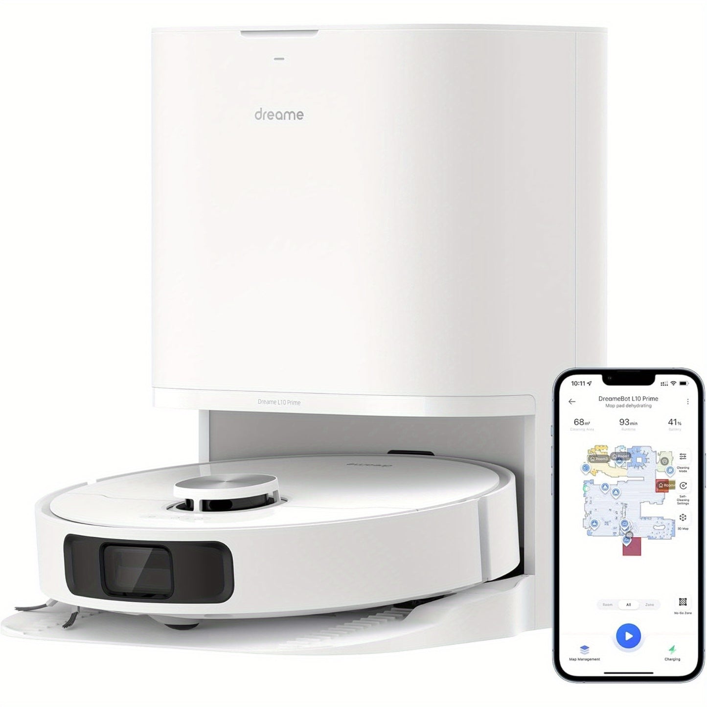Robotstofzuiger – Robotstofzuiger Met Dweilfunctie – Robotstofzuiger Met Moppen – Automatische Stofzuiger – Slimme Cleaner – 4000 Pa Zuigkracht – Ultrasone Tapijtherkenning