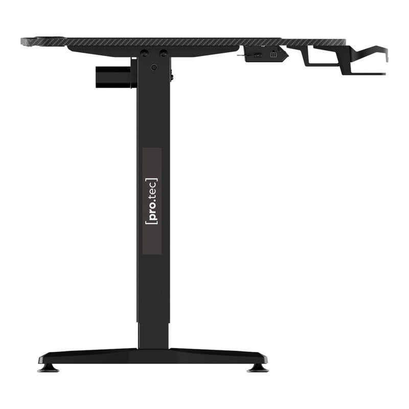 Hoogteverstelbaar Bureau – Zit Sta Bureau – Elektrisch Bureau – Verstelbaar Werkblad – Gaming Bureau – Met Geheugenfunctie – 160x75 cm MDF Walnoot – Draagkracht 80 kg Mat Zwart