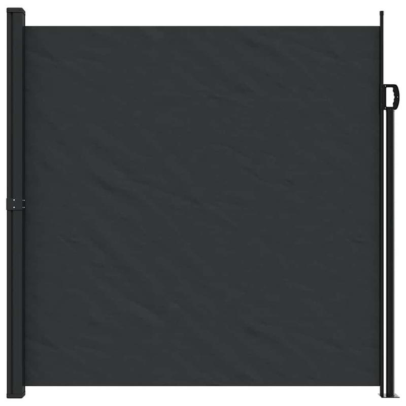 Uittrekbare Windscherm – Terrasscherm – Balkonscherm – Tuinscherm – Windscherm – 200x600 Cm – Stevig Polyester Met PU-Coating – Robuust Stalen Frame - Zwart