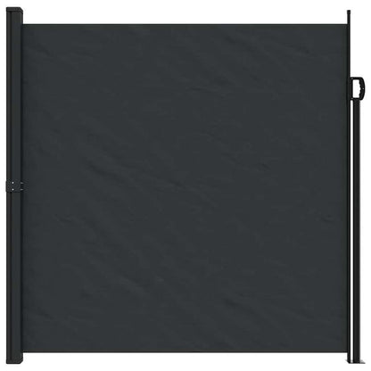 Uittrekbare Windscherm – Terrasscherm – Balkonscherm – Tuinscherm – Windscherm – 200x600 Cm – Stevig Polyester Met PU-Coating – Robuust Stalen Frame - Zwart