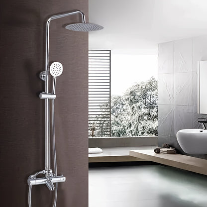 Thermostatische Regendouche – Douchekop – Doucheset – Handdouche – Regenkraan – Messing Chroom – 25,4 cm Diameter – Temperatuurregelaar 20-50℃