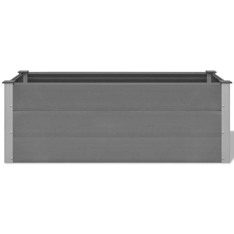 Tuinbak – Verhoogd Plantenbak – Bloembak – Moestuinbak – Plantenbakje – WPC Materiaal – 150x50x54 cm – Weerbestendig – Lichtgewicht – Grijs