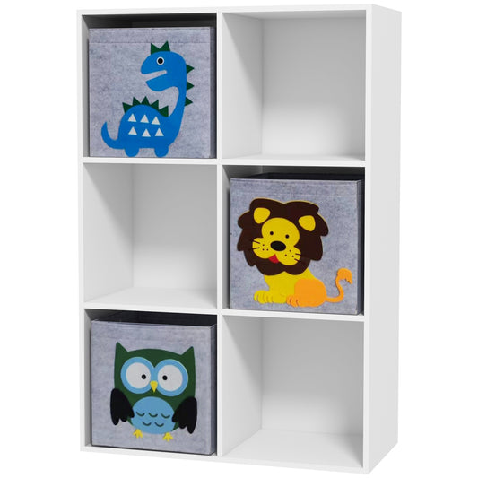 Kinderkast – Opbergkast – Speelgoedkast – Ladekast – Kubusrek – Inclusief Kantelbeveiliging – Wit Design