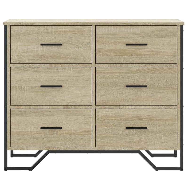 Easy Assembly Modern Dresser - 4-Drawer Storage Cabinet with, Beige Oak Finish, Sturdy Legs - Space-Saving Organizer for Bedroom, Living Room, Office - Engineered Wood Construction (91x35.5x74.5cm) - Ideal for Small Apartment