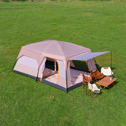Tent – Kampeertent – Familietent – Tunneltent – Outdoor Tent – 8-12 Personen – Lichtgewicht & Waterdicht Polyester 4500 mm