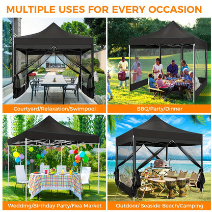 Klaptent – Inklapbare Tent – Muskietennet Tent – Camping Tent – 3x3 Meter – Lichtgewicht Aluminium – Inklapbaar Met Draagtas
