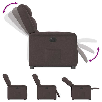 Elektrisch Verstelbare Sta-op Stoel – Relaxfauteuil – Opsta Stoel – Seniorenstoel – Verstelbare Relaxstoel – Donkerbruin – Elektrische Liftfunctie – Ademend Comfortabele Bekleding