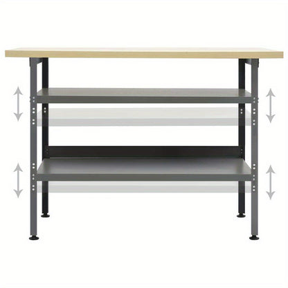 Werkbank – Werktafel – Werkbank Met Opbergruimte – Montagebank – Hobbytafel – Stalen Frame – 119x60x85 cm – Robuust En Multifunctioneel