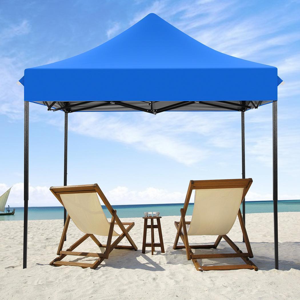 2x2M Pop-Up Canopy Tent Temporary Shelter Without Sidewalls Easy To Set Up Outdoor Canopy UPF 50+ Instant Party Tent With Carry Bag Quick To Assemble By One Person Suitable For Outdoor Events Gardens Commercial Use And Market