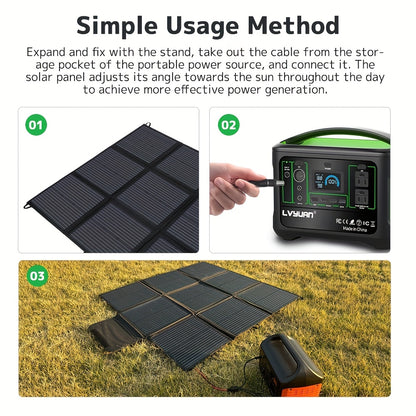 Zonnepaneel – Vouwbaar Zonnepaneel – Draagbaar Zonnepaneel – Camping Zonnepaneel – 200W Vermogen – Monokristallijn 22,5% Efficiëntie