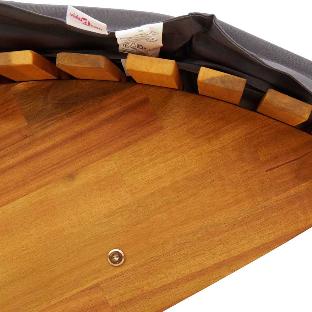 Teak Lounge Stoel – Loungestoel – Balkonstoel – Tuinstoel – Buitenzitmeubel – Donkergrijs Kussen – Weerbestendig Teakhout – Ergonomisch Ontwerp