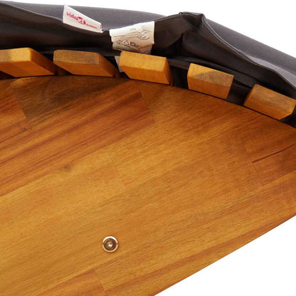 Teak Lounge Stoel – Loungestoel – Balkonstoel – Tuinstoel – Buitenzitmeubel – Donkergrijs Kussen – Weerbestendig Teakhout – Ergonomisch Ontwerp