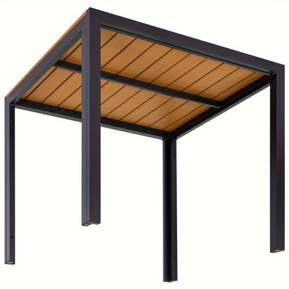 Tuinset Tafel – Balkontafel – Terrastafel – Patio Tafel – Buiten Tafel – Weerbestendig WPC – Aluminium Frame – 75x75 cm Vierkant – Antislip