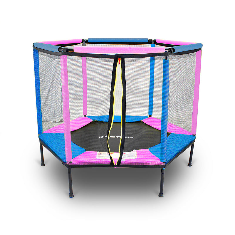 Trampoline – Springkastelen – Springmat – Kindertrampoline – Buitenspeelgoed – Ø 140 cm – Inclusief Veiligheidsnet – UV- en Waterbestendig
