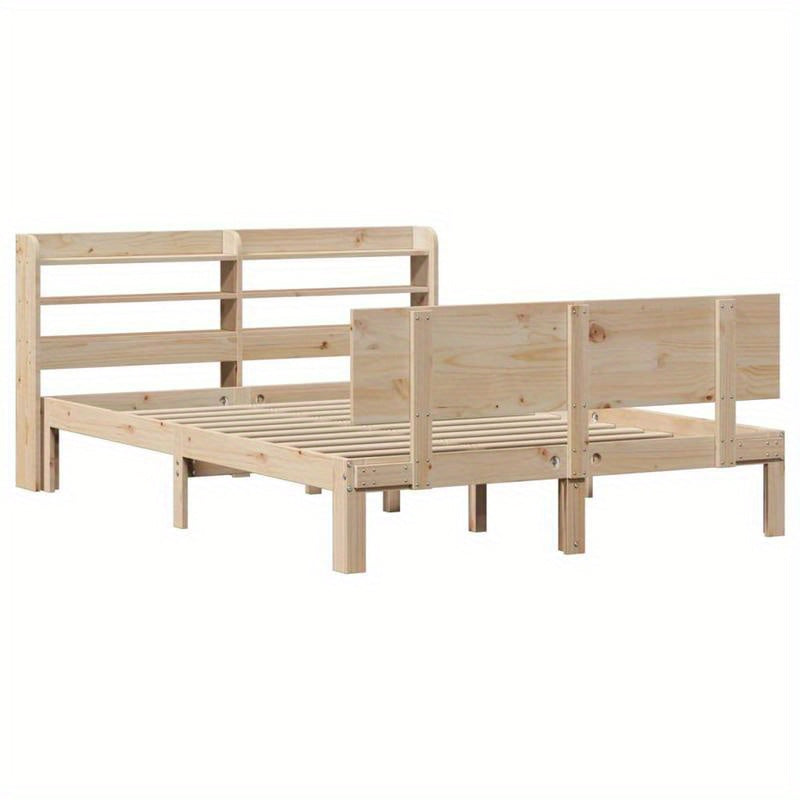 Bedframe – Bedombouw – Ledikant – Slaapbank – Eenpersoonsbed – Massief Dennenhout – 120x200 cm – Eenvoudig Demonteerbaar