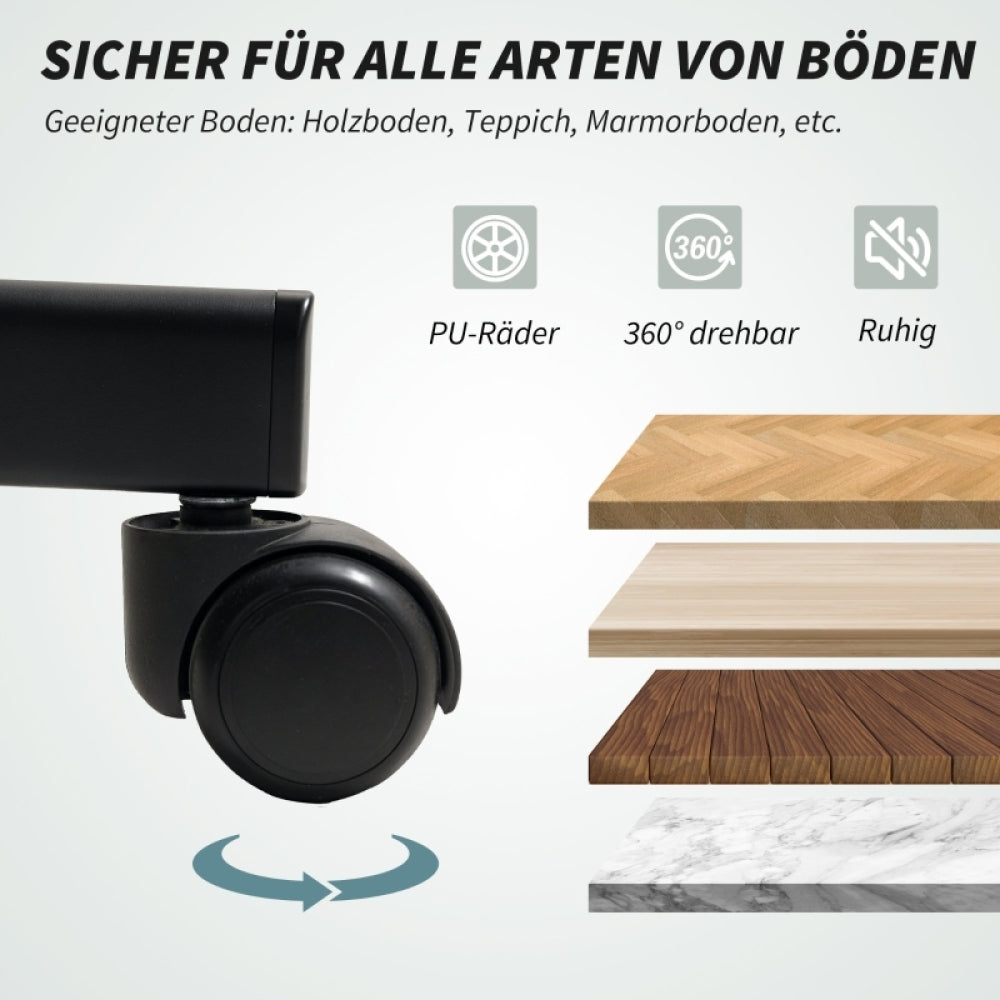 Bureaustoel – Ergonomische Stoel – Kantoorstoel – Draaistoel – Bureaustoelen – Met Massagefunctie – Verstelbare Rugleuning tot 135° – Incl. Voetensteun en 15 cm Dik Comfortabel Kussen
