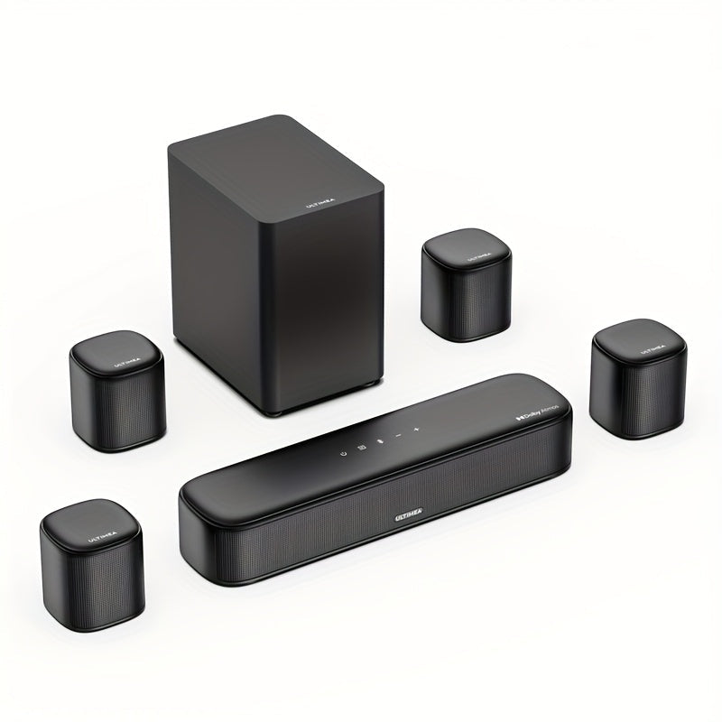 Soundbar – Home Theater Sound Systeem – TV Soundbar – Surround Sound Speakers – Atmos Setup – 7.1 Kanaals Dolby Atmos – Ingebouwde Subwoofer – App Bedienbaar – Zwart