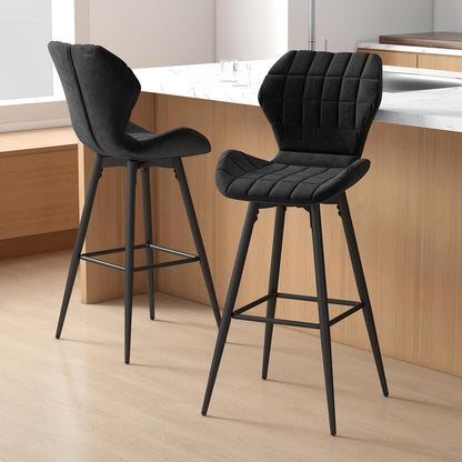 Barkrukken – Barstoelen – Keukenkrukken – Hoge Stoelen – Zitkrukken – Ergonomisch Foam Kussen – Verstelbare Voetjes