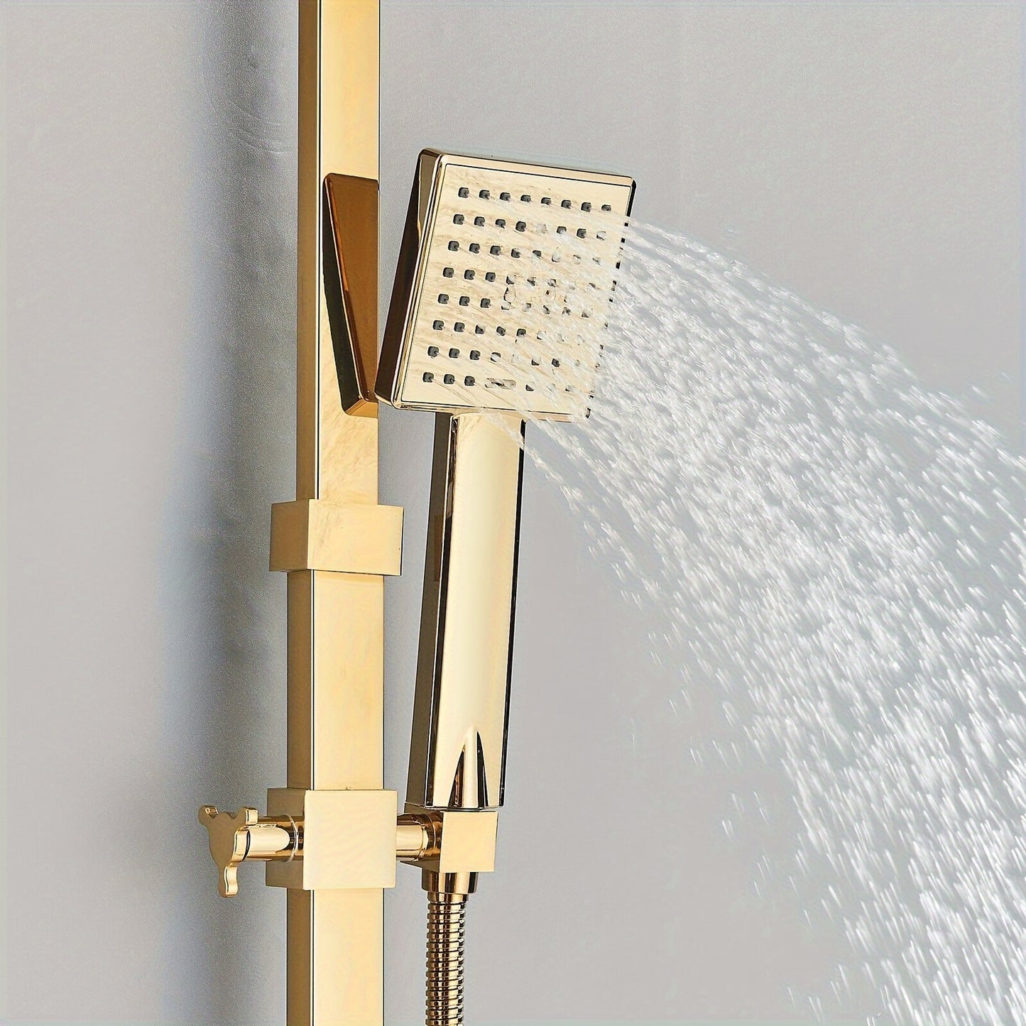 Douche Set – Douchekop – Regendouche – Handdouche – Badkraan – Gouden Afwerking – Messing Materiaal – 3 Functies
