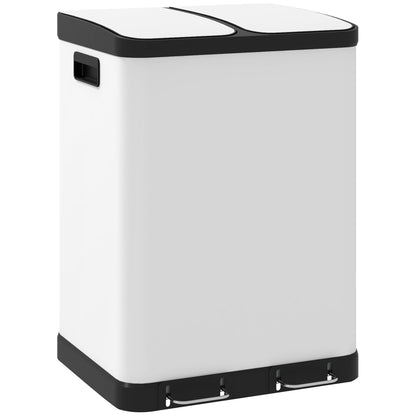 Prullenbak – Afvalemmer – Pedaalemmer – Afvalscheidingsprullenbak – Vuilnisbak – 2x30L Inhoud – Softclose Deksel