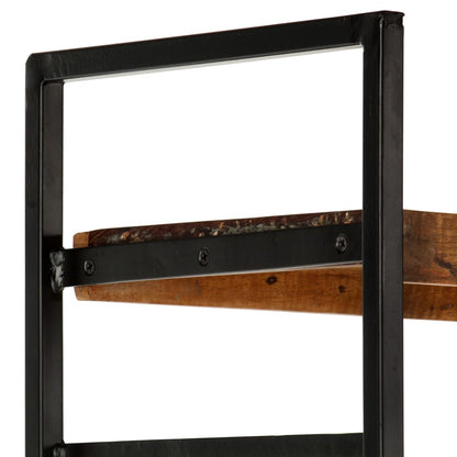 Boekenkast – Boekplank – Opbergkast – Bibliotheekmeubel – Vitrinekast – Massief Gerecycled Acaciahout – Industrieel Gepoedercoat IJzeren Frame