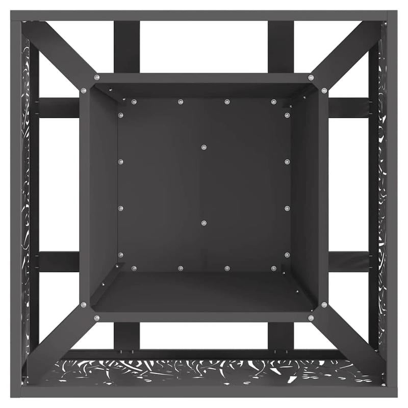 Vuurkorf – Vuurschaal – Buitenhaard – Terrashaard – Tuinhaard – Zwart Metaal – 60x60x30 cm – Duurzaam & Draagbaar