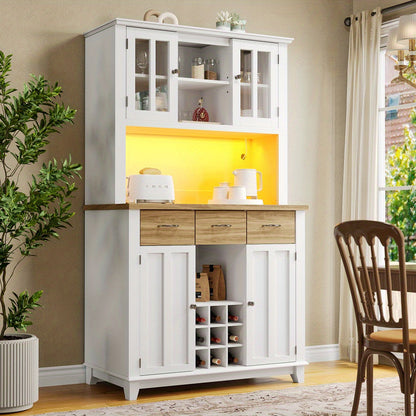 Dressoir – Sideboard – Opbergkast – Kast – Commode – Modern Wit – Verstelbare Planken – Duurzame Stevige Constructie