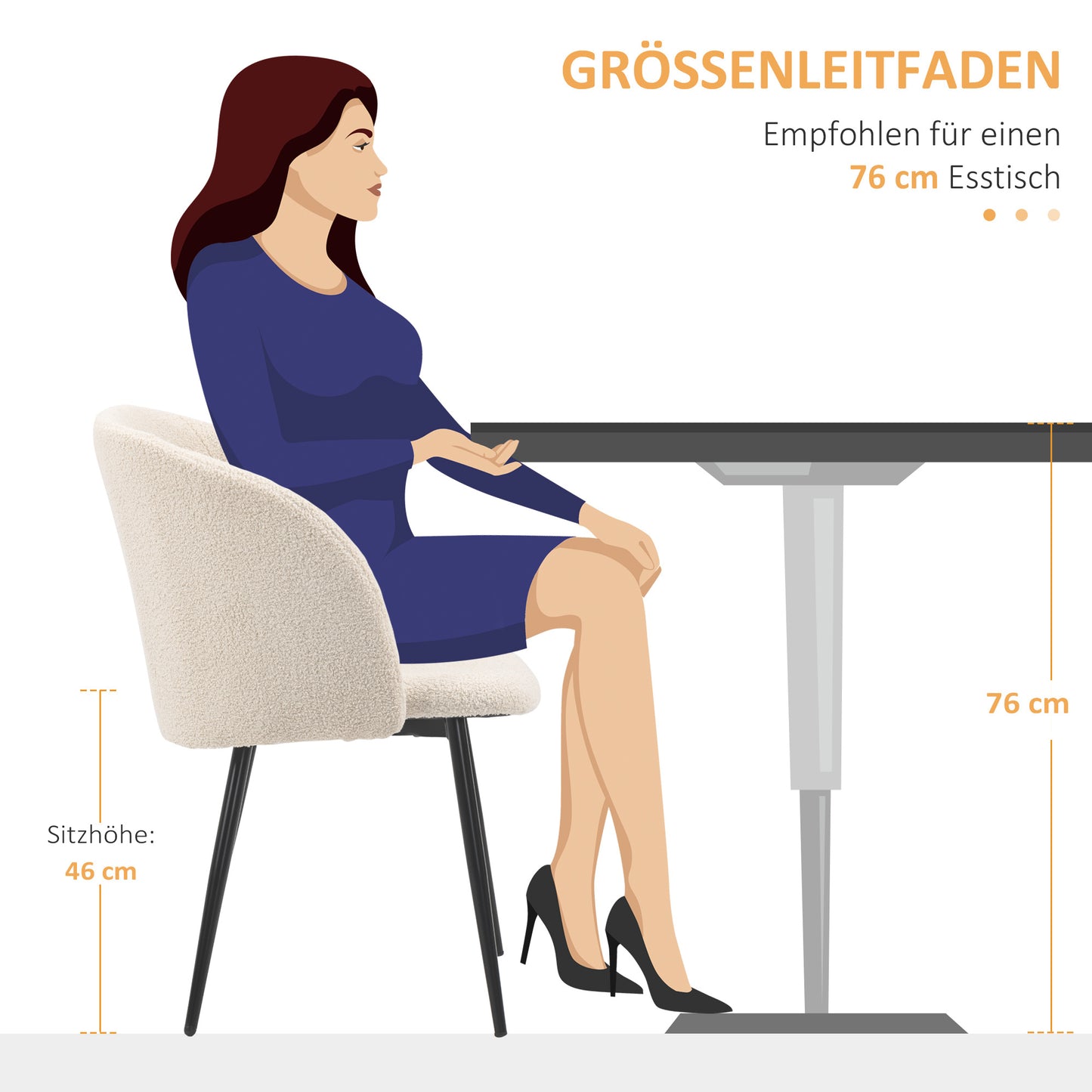 Eetkamerstoel – Stoel – Kuipstoel – Keukenstoel – Draaistoel – Crème Witte Bekleding – Zwarte Stalen Poten – Ergonomische Rugleuning – Set van 2