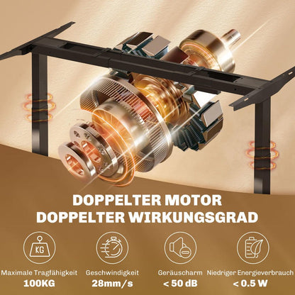 Zit-Sta Bureau Verstelbaar – Hoogteverstelbaar Bureau – Sta Bureau – Elektrisch Bureau – Bureau Met Geheugenfunctie – Stevig Stalen Frame – Eenvoudige Montage