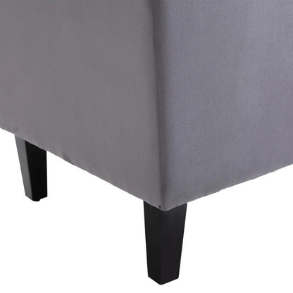 Homcom Earring Single Relaxsel with Tufting Increased Legs Gray Velvet 67 X 70 5 X 97 Cm Consecration And Comfortable