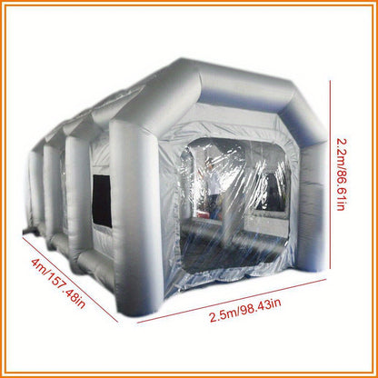 Opblaasbare Spuitcabine – Spuittent – Verfspuitruimte – Mobiele Werkruimte – Spuitbox – Groot Formaat 4x2,5m – Hoogwaardig Oxford Doek – Snelle Opbouw & Ventilatie