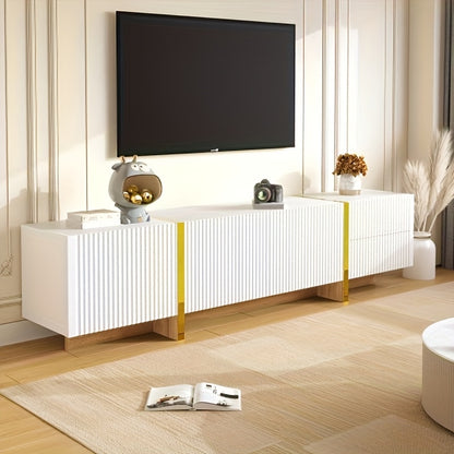 Tvmeubel – Televisiekast – Tv Kast – Tv Meubel – Tv Dressoir – 190 cm – Met 3 Deuren en 2 Lades – Lichtgewicht en Modern Design