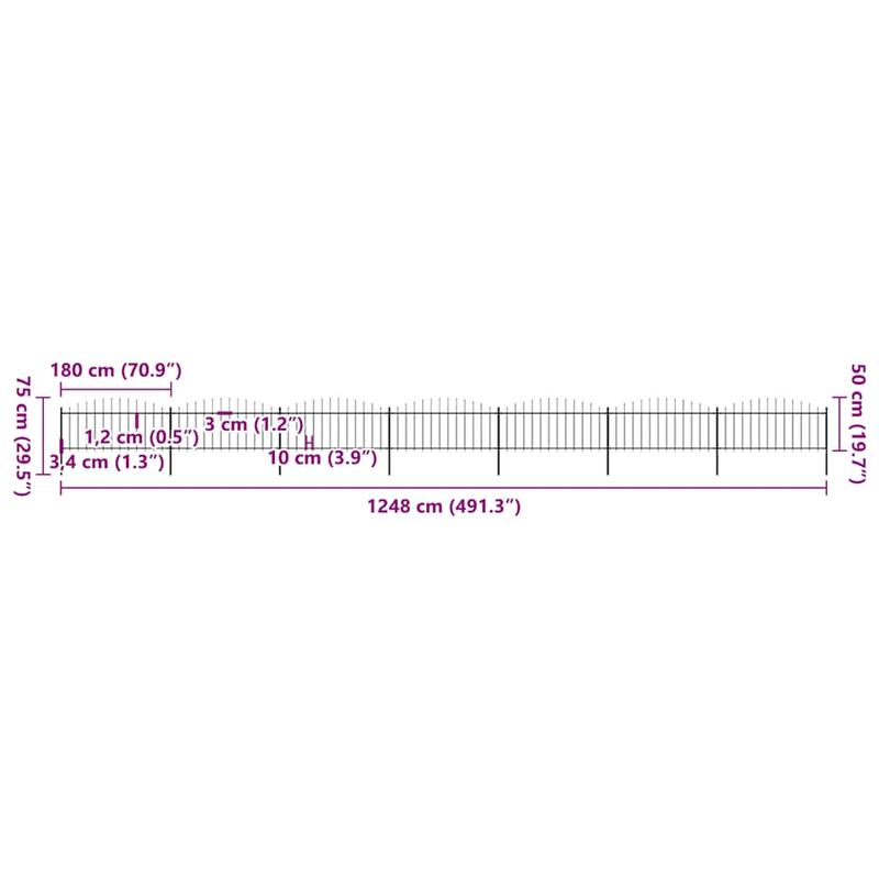 3D Tuinafscheiding – Tuinhek – Privacy Scherm – Windscherm – Perceelafscheiding – PVC-Gecoat Staal – Wintervast & Zoutbestendig – 0,5-0,75 x 11,9 m