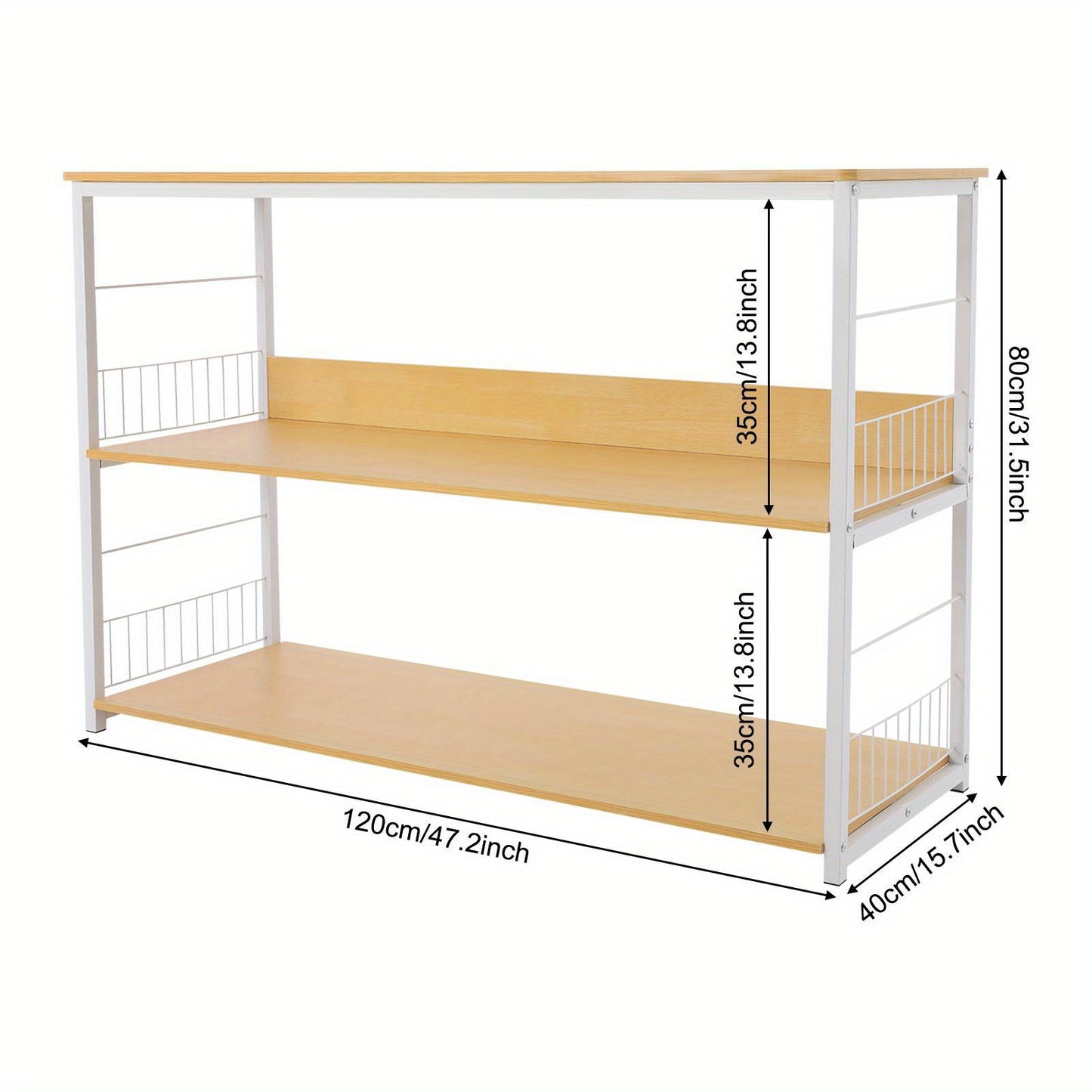 Modern Floor-Standing Bookshelf Double-Tier Storage Unit Multi-Functional Storage Cabinet Suitable for Dorms, Apartments, Classrooms, Offices, and More 35cm Shelf Spacing, Utility Racks