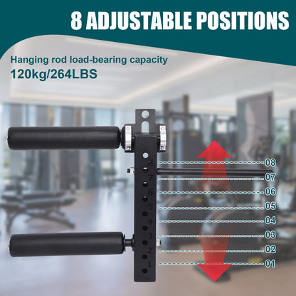 Leg Extension Attachment – Verstelbare Leg Curl – Squat Rack Accessoire – Been Trainmachine – Fitness Leg Equipment – Draagvermogen 120kg – Hoogwaardig Staal & Comfortabel Schuim